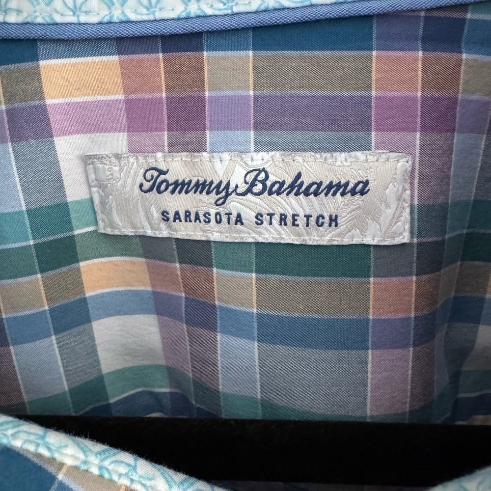 Tommy Bahama Islandzone Plaid Shirt XXL - Picture 3 of 10